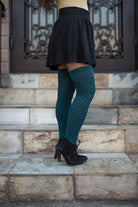 Diamond Wave Extraordinary Thigh High - Teal
