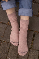 The Alaskan Crew - Merino Wool Hiking Socks - Baby Pink
