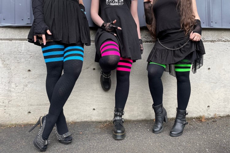 Neon Power Stripe Socks
