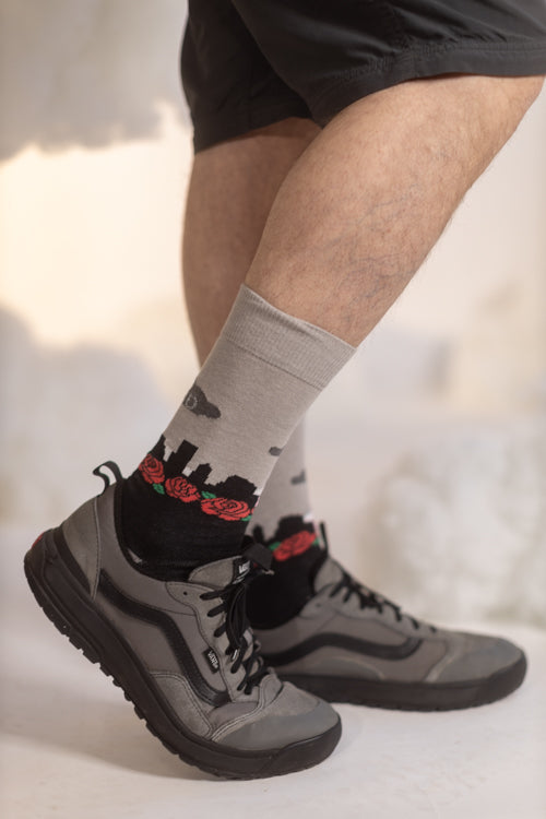 Portland Rose Crew Socks - Large