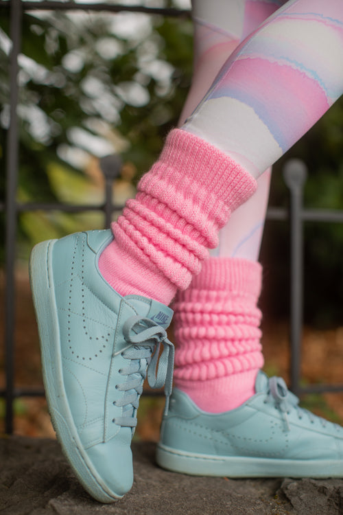 Cozy Slouch Socks - Rose Pink