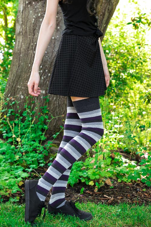 Longer Pride Stripes Extraordinary Tube Socks - Asexual