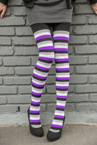 Longer Original Pride Stripes Tube Socks - Asexual