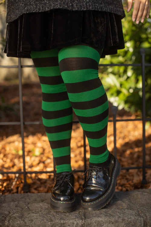 Longer Extraordinary Programming Socks - Black/Kelly
