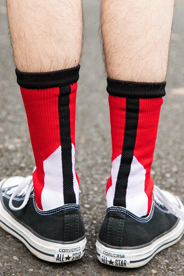 Team Spirit Socks - Red & Black - Medium