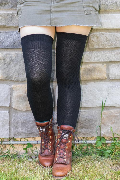 Organic Faceted Extraordinary Thigh High - Onyx
