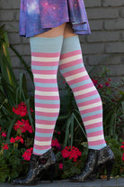 Pride Stripes Extraordinary Thigh High Socks - trans