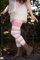 Pride Stripes Extraordinary Thigh High Socks - pansexual