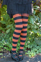 Longer Striped Extraordinary Thigh High in Black and Spice