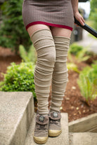Long Cuffable Scrunchable Socks - Sand