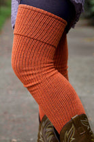Long Cuffable Scrunchable Socks - Rust
