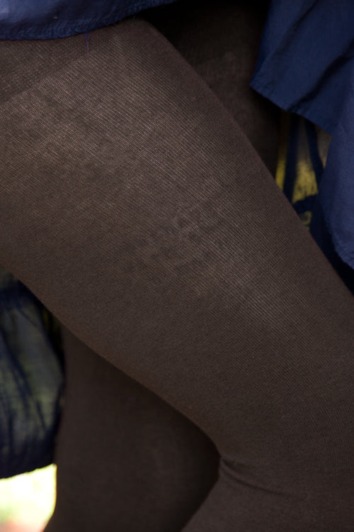 Signature Cotton Leggings - Chocolate 