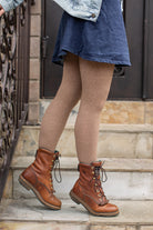 Signature Cotton Tights - Heather Mocha