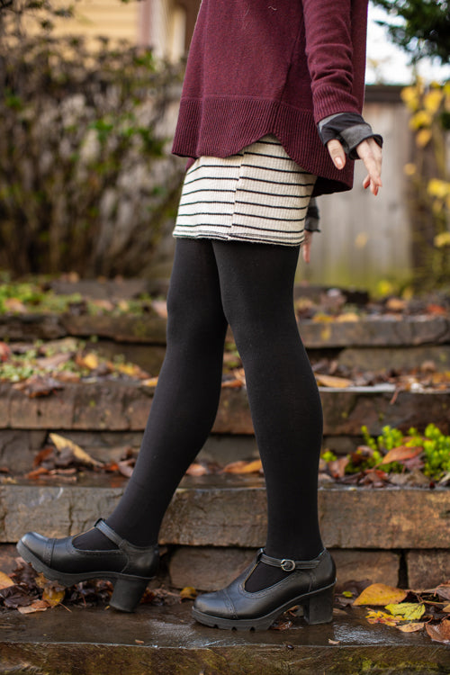 Signature Cotton Tights - Black