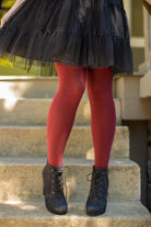 Signature Cotton Tights - Burgundy 