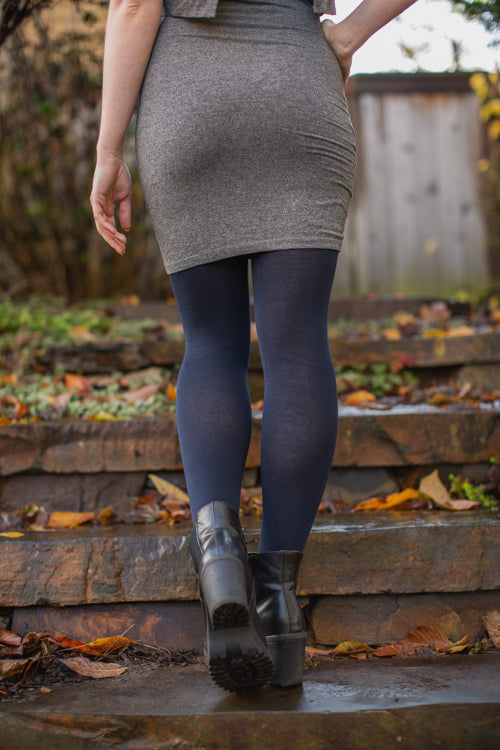 Signature Cotton Tights - Navy