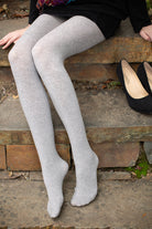 Signature Cotton Tights - Heather Slate 