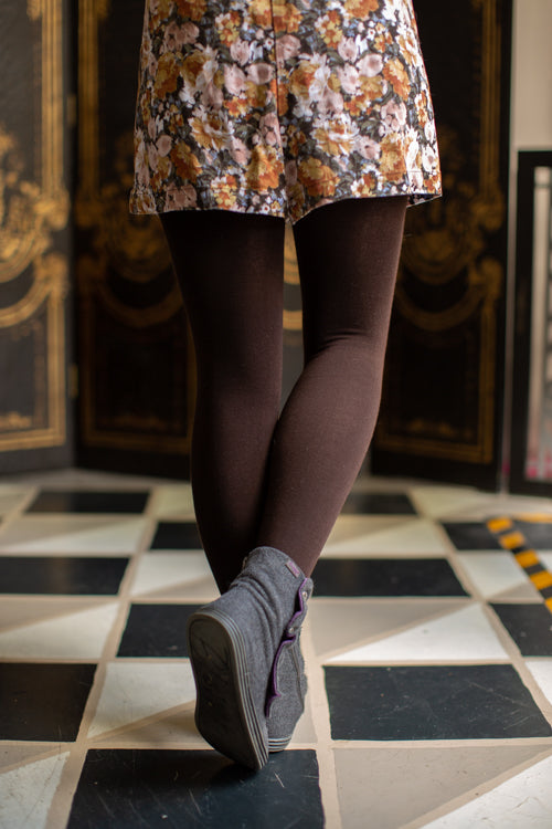 Signature Cotton Tights - Chocolate 