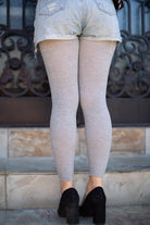 Signature Cotton Leggings - Heather Slate 