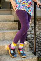 Signature Cotton Leggings - Purple
