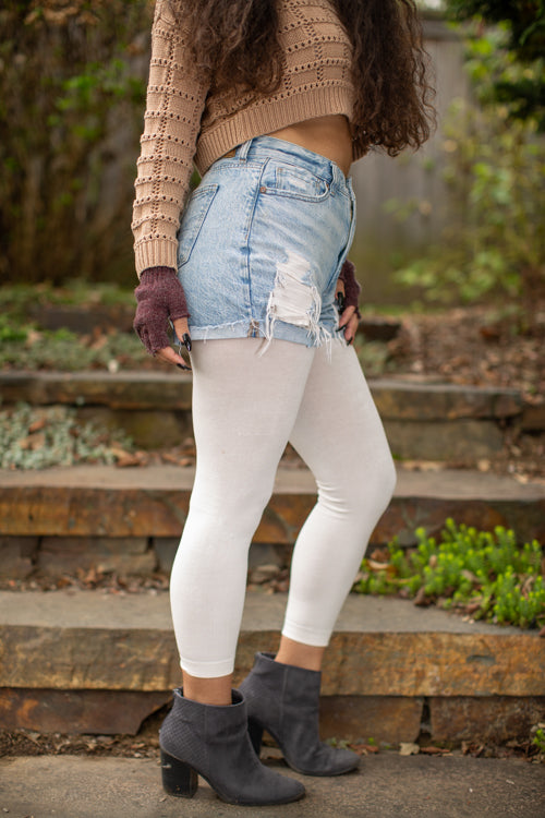 Signature Cotton Leggings - Ivory