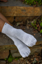 Liner Crew Toe Socks - Light Grey