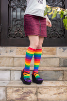 Classic Rainbow Striped Knee High
