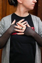 Triangle Net Arm Warmers - Black