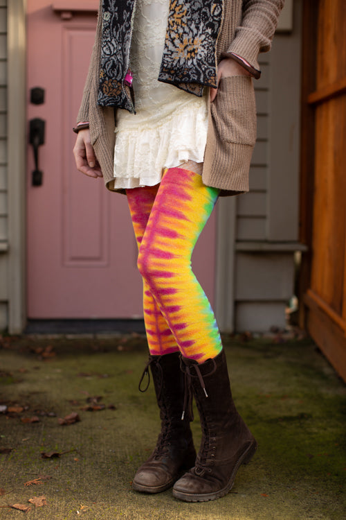Longer Tie Dyed Extraordinary Thigh High - Classic Tie Dye