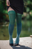 Mermaid Dip Dyed Extraordinary Thigh High - Sea Green