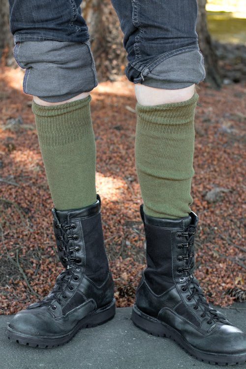Old School Military Bootsocks - olive