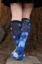 Snowflakes Knee High - Blue