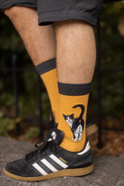 Tuxedo Cat Butt Crew - Heather Gold - Large