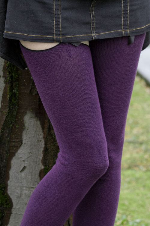 Longer Roll Top Extraordinary Thigh High - Plum
