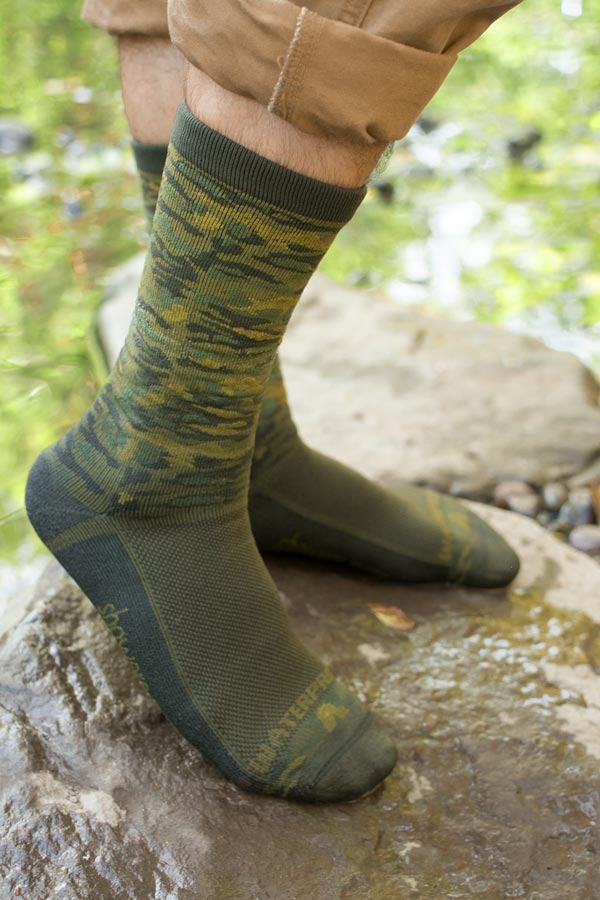 Crosspoint Camo Waterproof Socks - Forest