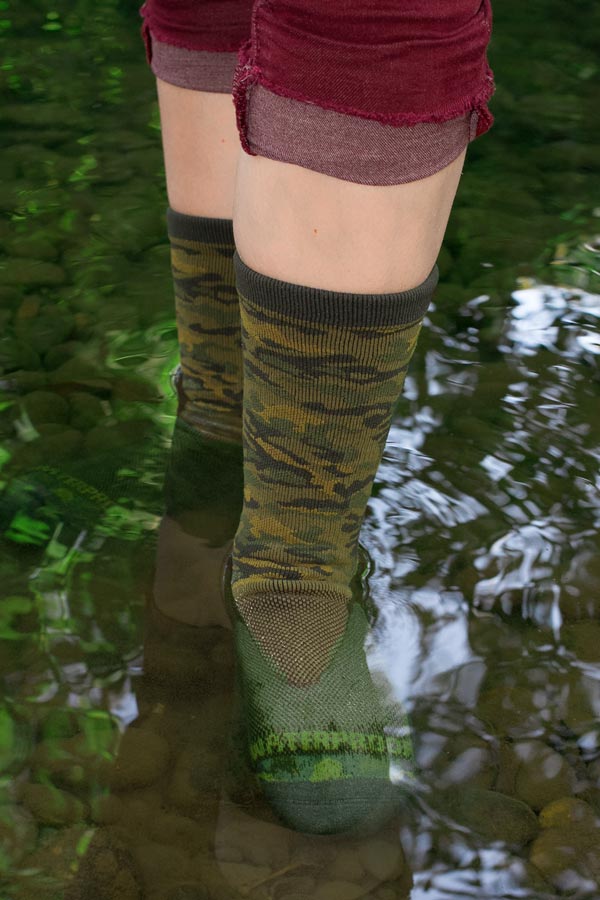 Crosspoint Camo Waterproof Socks - Forest