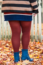 Plus Size Color Tights - Nutmeg 