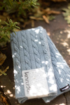 Cable Leg Warmers -Steel Blue