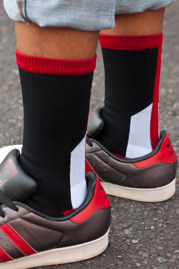 Team Spirit Socks - Black & Red - large