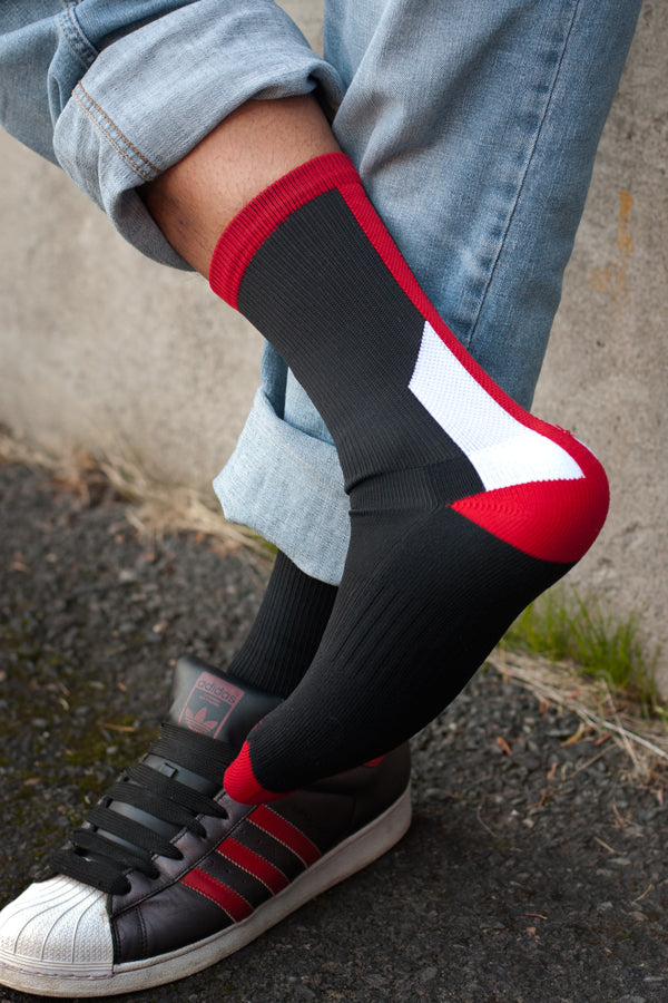 Team Spirit Socks - Black & Red - large