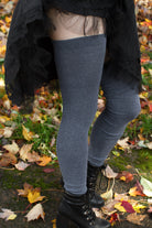 Longer Extraordinary Thigh High Socks in Steel Blue